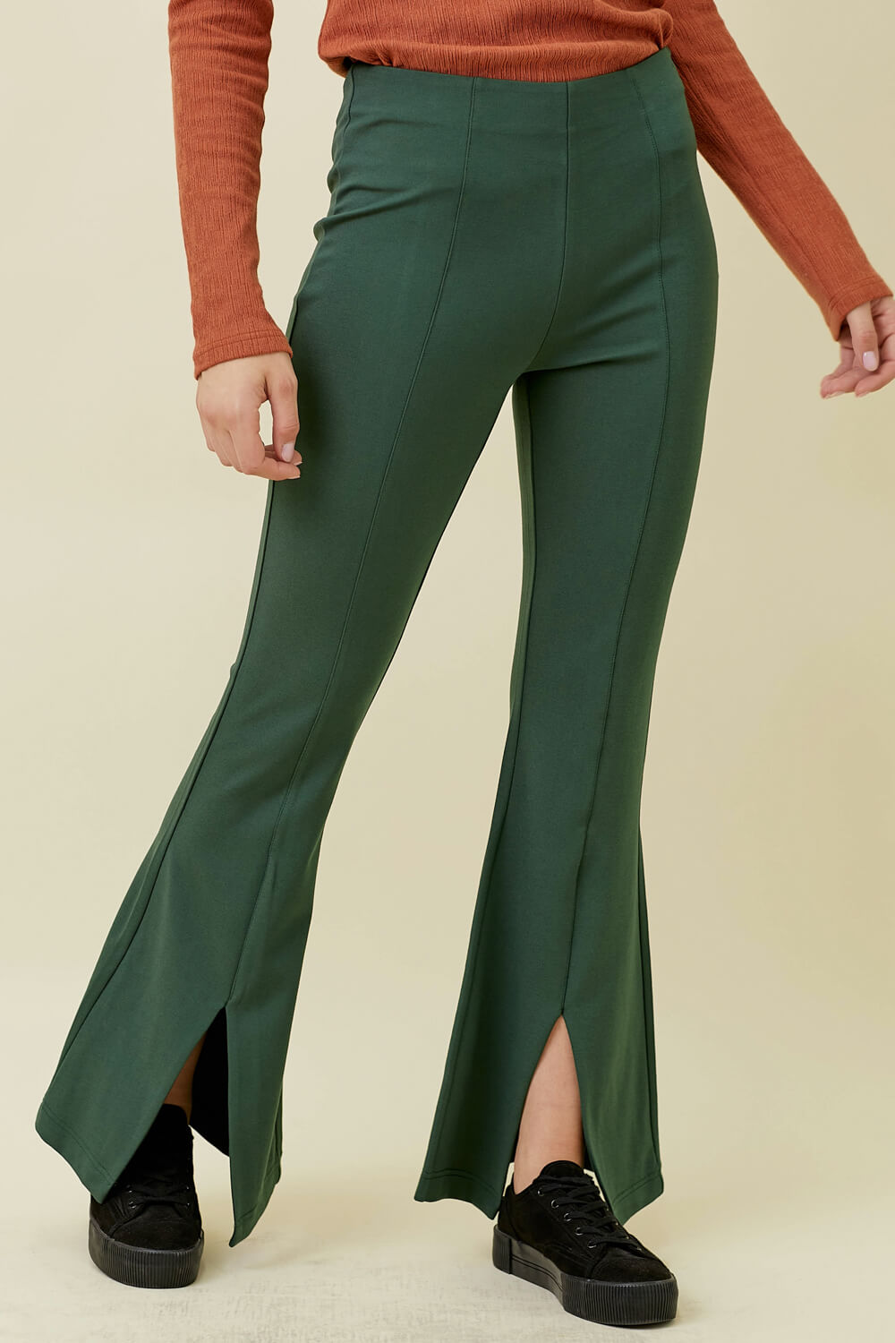 Stretch Dress Pants with Slit S Stretch Dress Pants with Slit S