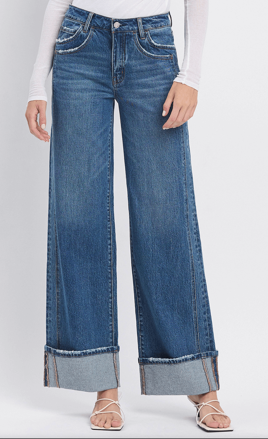 パンツ Eyelet Baggy Denim Pants Eyelet Denim Pants