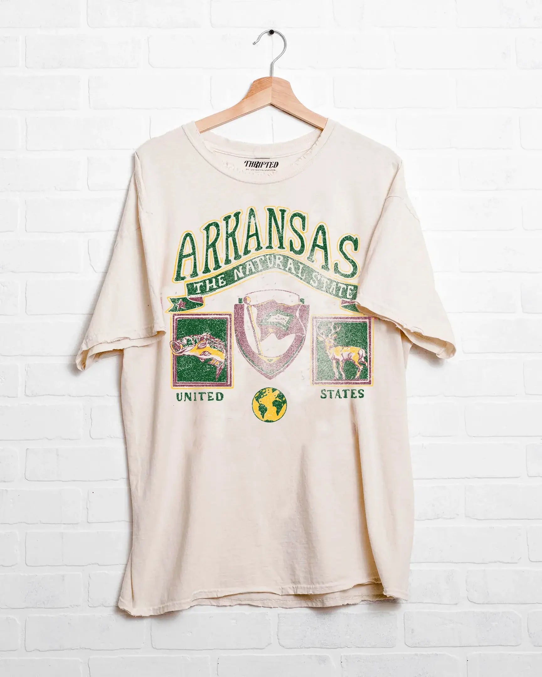 Arkansas Patch Vintage Style Sweatshirt Off White / S