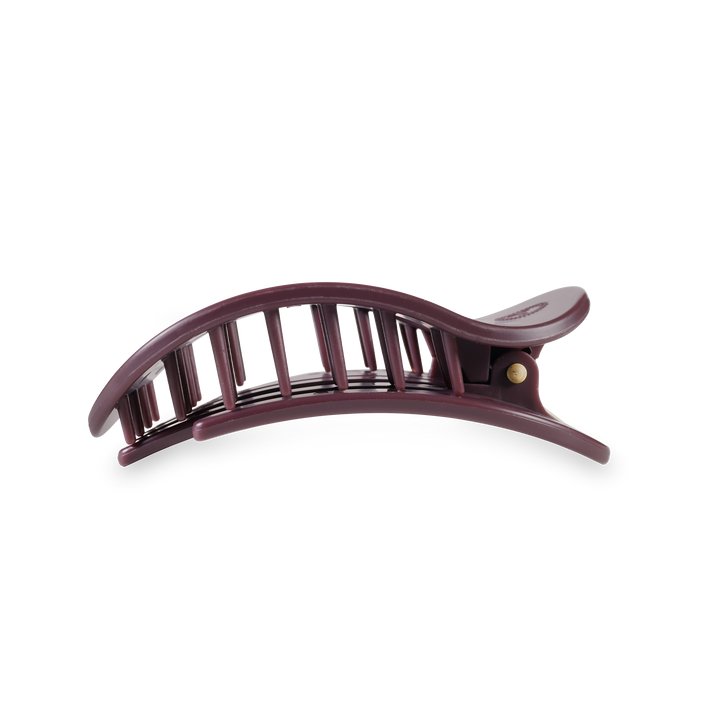 Burgundy Bliss Medium Flat Round Hair Clip