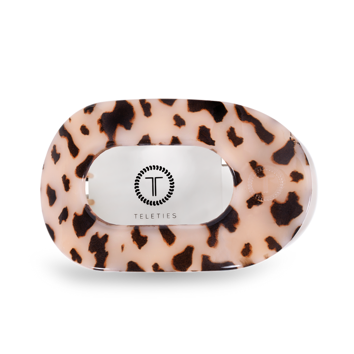Round Flat Hair Clip | Large | Blonde Tortoise