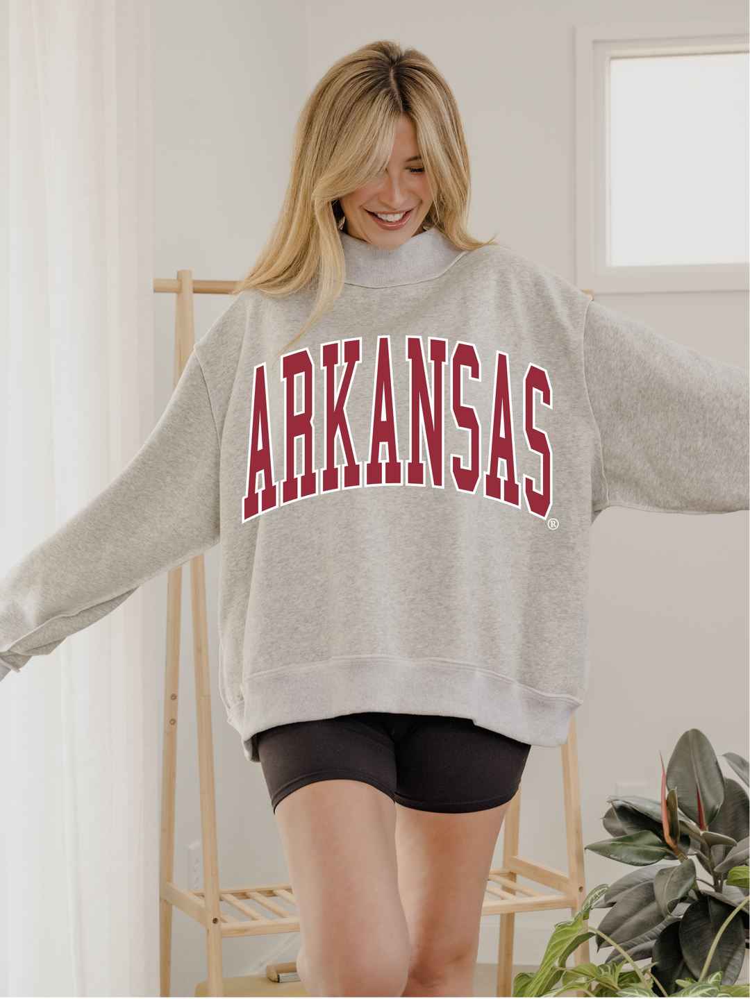 Arkansas Razorbacks DBL Tall Boy Reversible Mock Neck