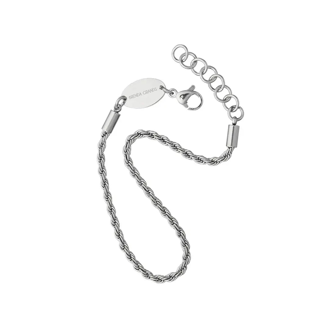 Silver Rope Chain Bracelet