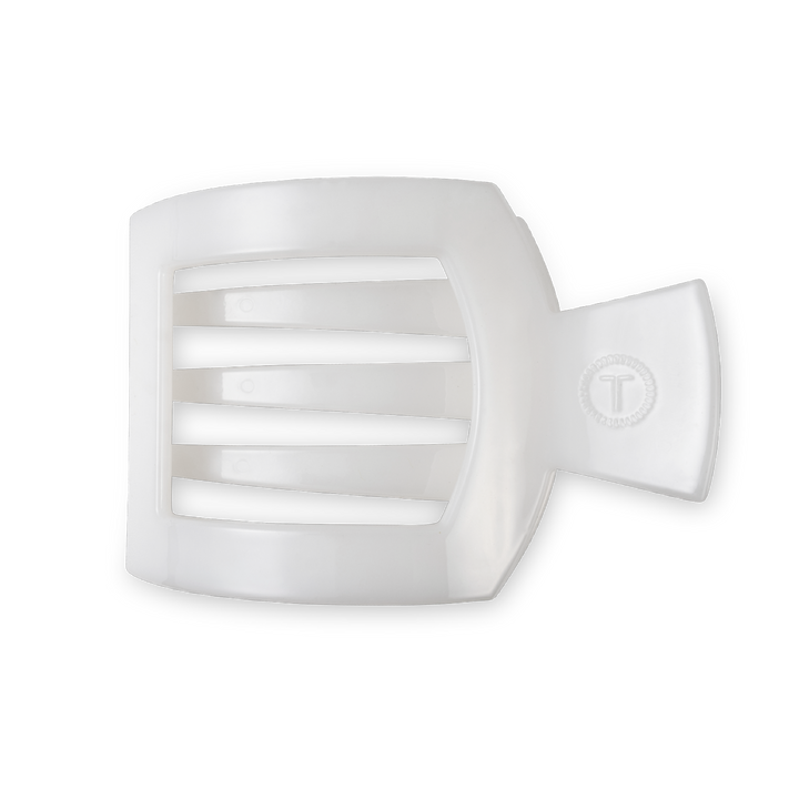 Square Flat Hair Clip | Medium | Coconut White