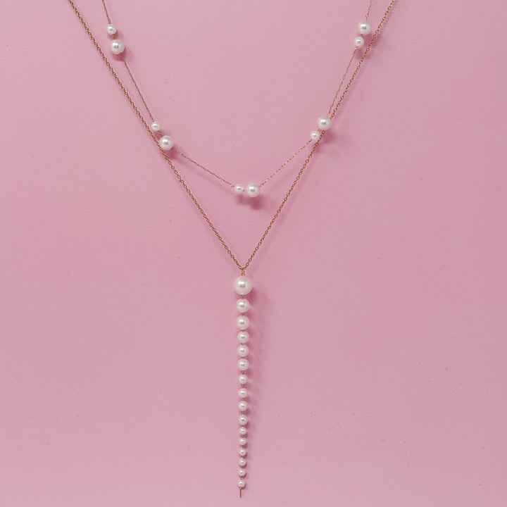 Lovely Lady Dainty Pearl Necklace