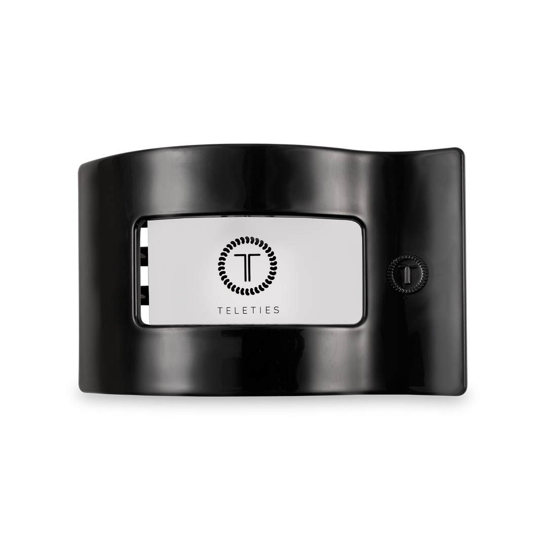 Flat Rectangle Hair Clip | Medium | Jet Black