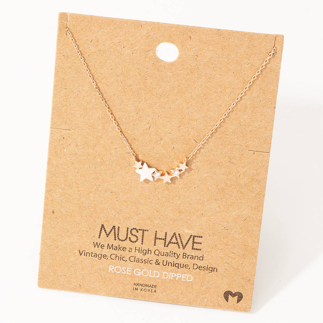 Dainty Multi Star Charm Necklace