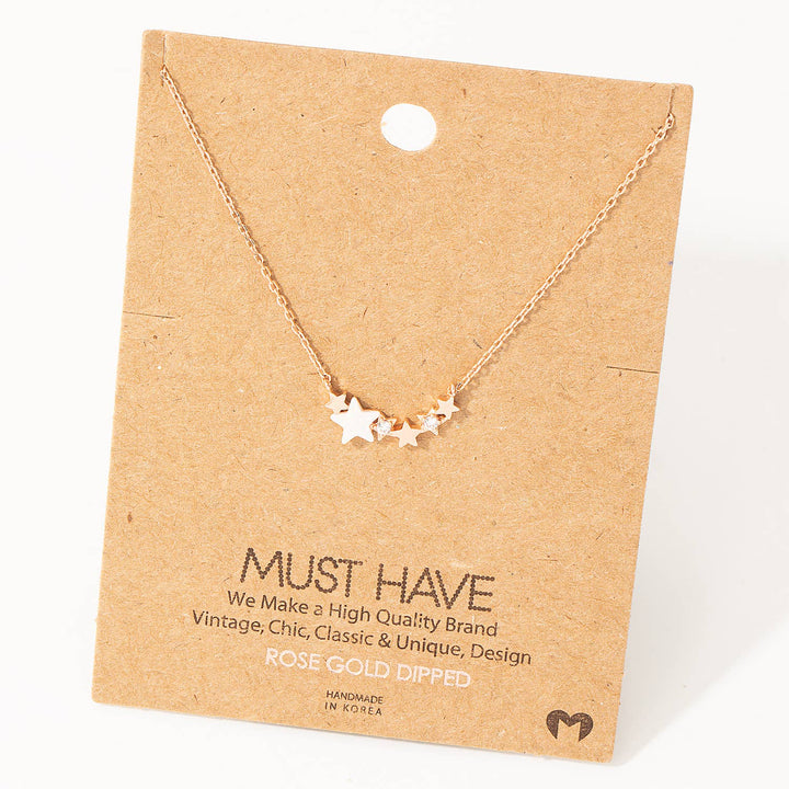 Dainty Multi Star Charm Necklace