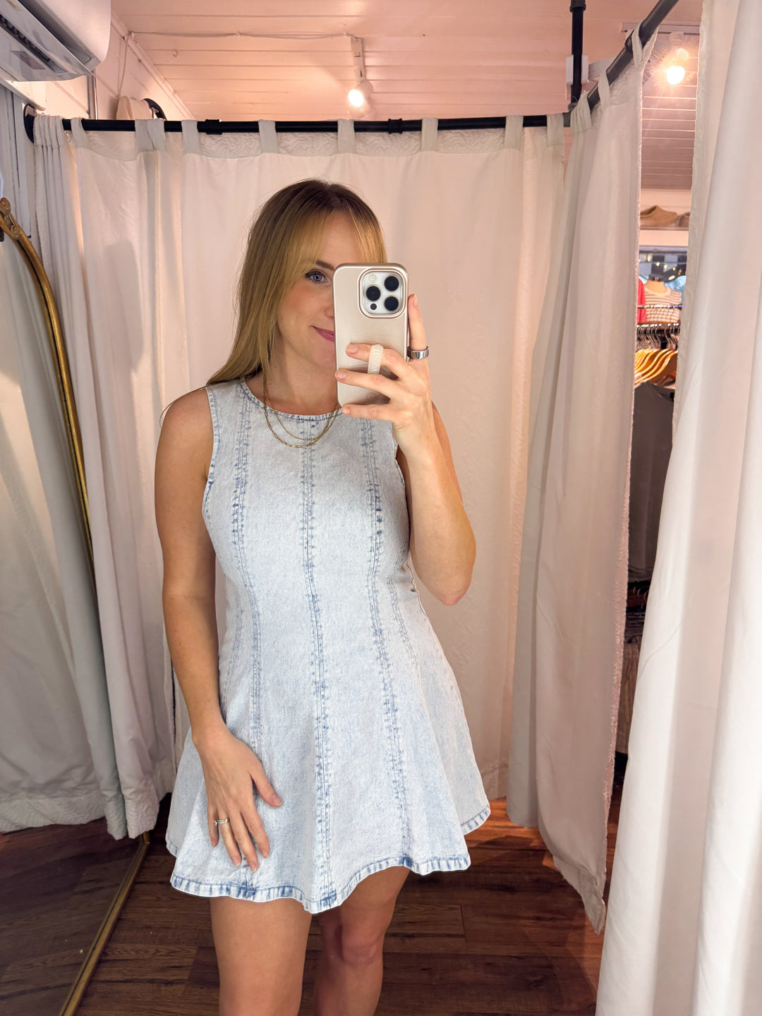 Dixie Denim Flare Romper