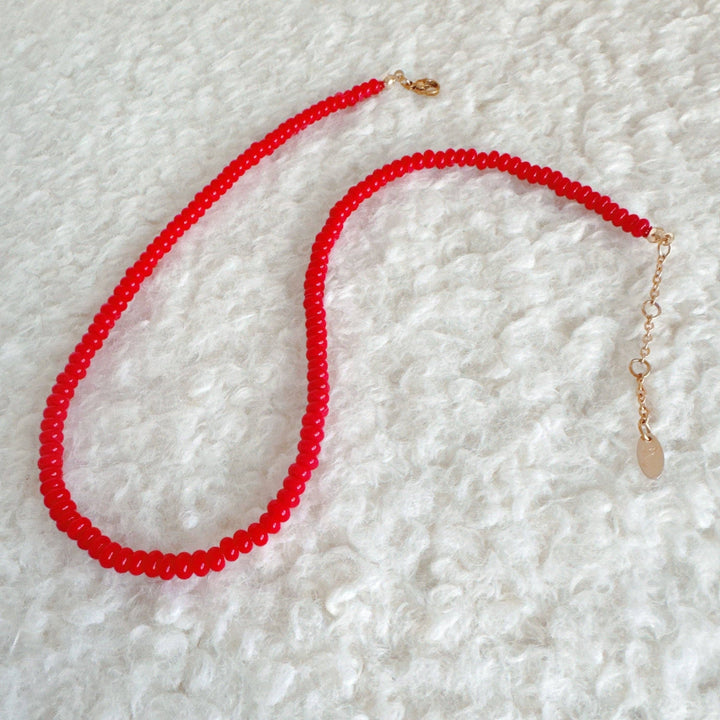 Perfect Red Beaded Necklace
