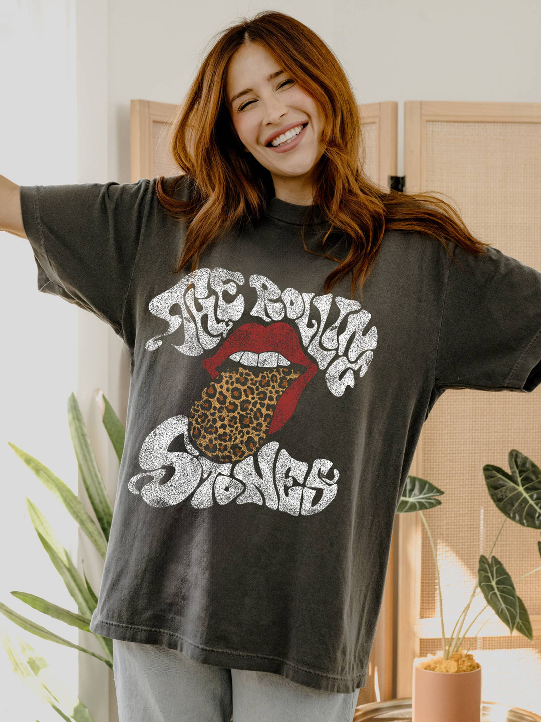 The Rolling Stones Leopard Words Smoke Licensed Hi-Dive Tee – Zen