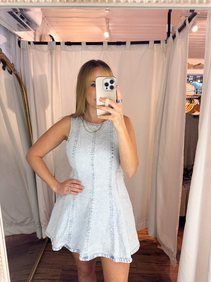 Dixie Denim Flare Romper