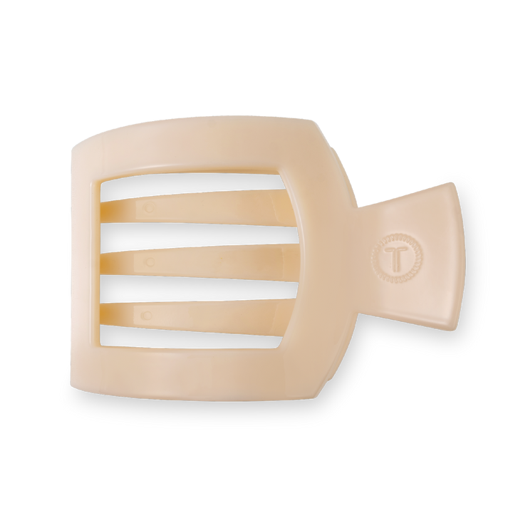 Square Flat Hair Clip | Large | Almond Beige