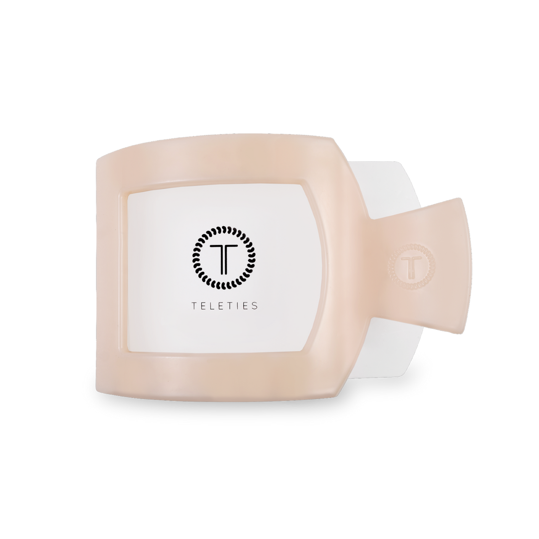 Square Flat Hair Clip | Medium | Almond Beige