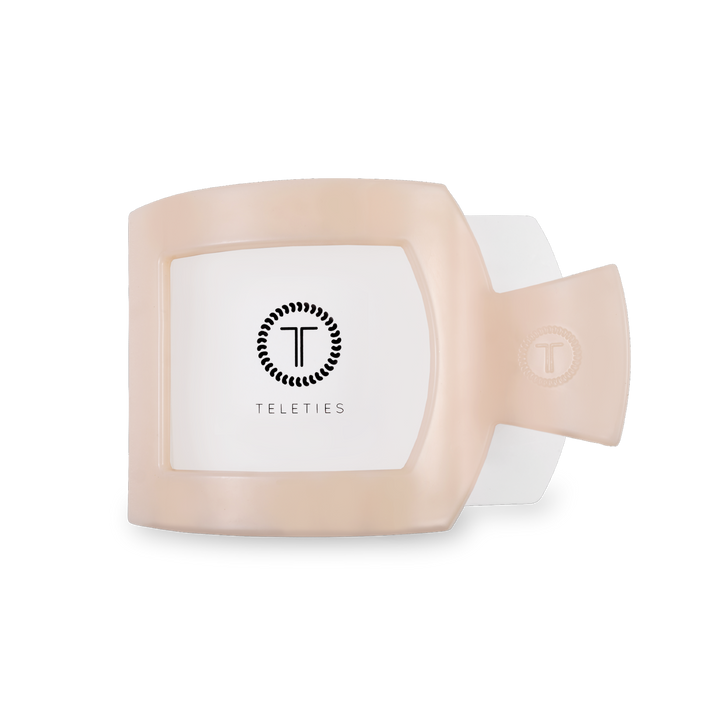 Square Flat Hair Clip | Medium | Almond Beige