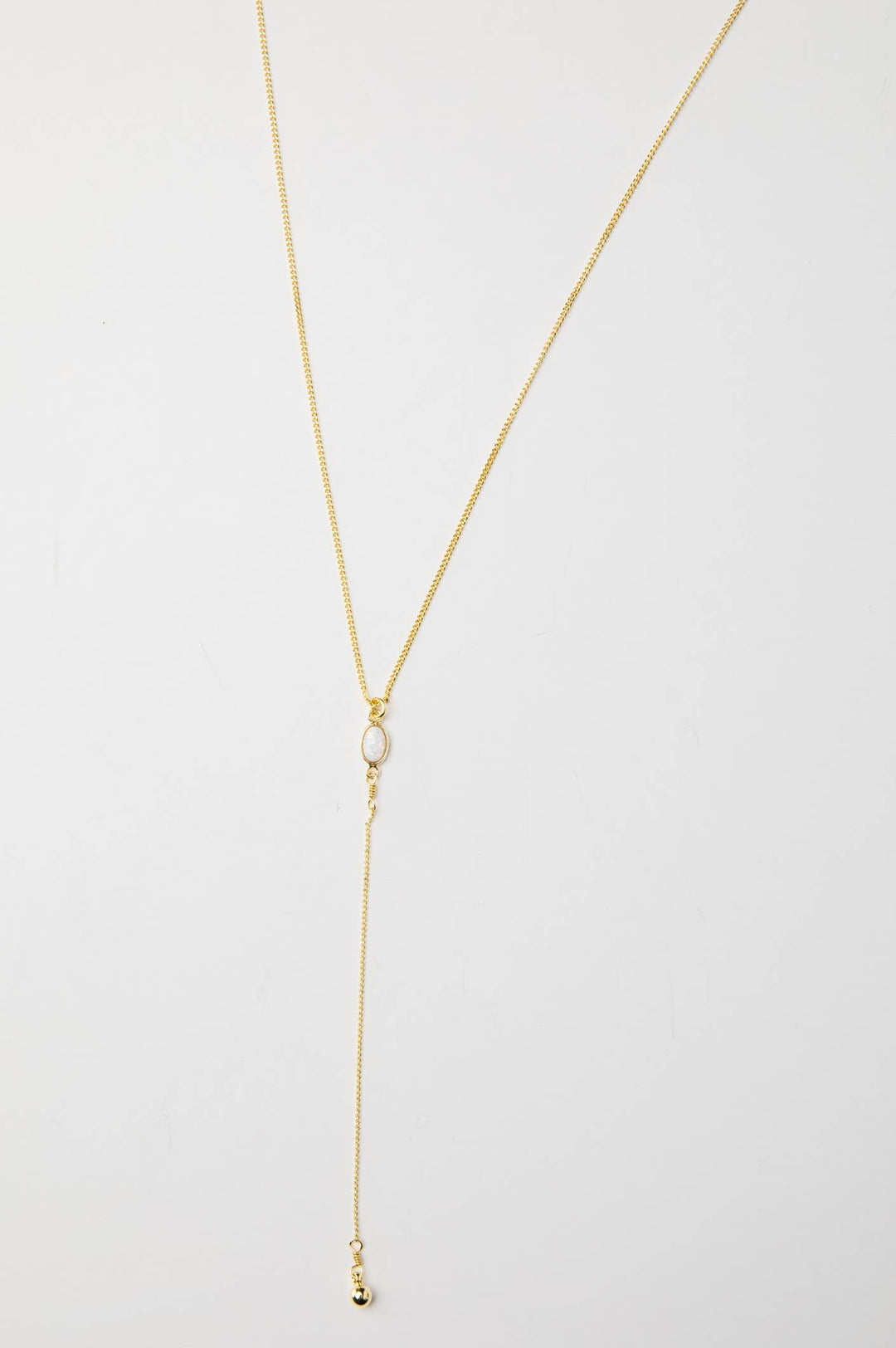 Opal Lariat Necklace