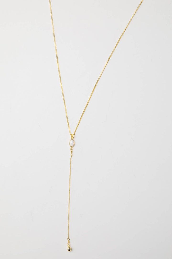 Opal Lariat Necklace