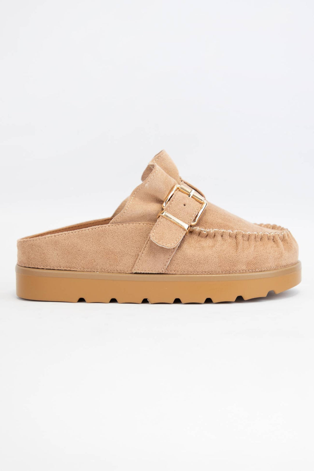Slip-on Moccasin Mule - Taupe