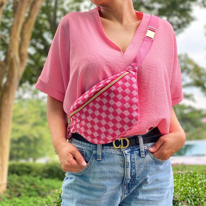 Checker Belt Sling Bag