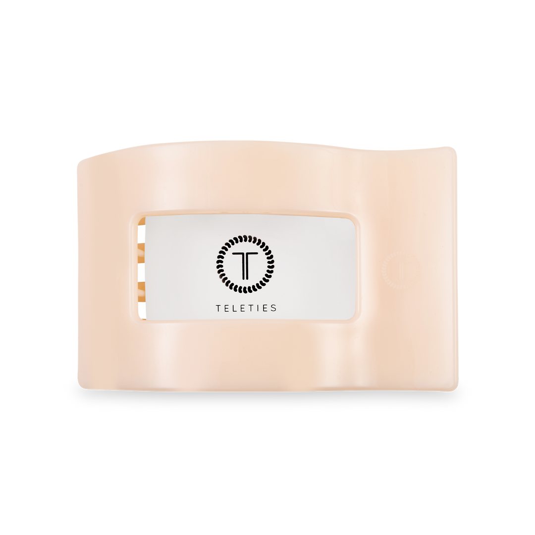 Flat Rectangle Hair Clip | Medium | Almond Beige