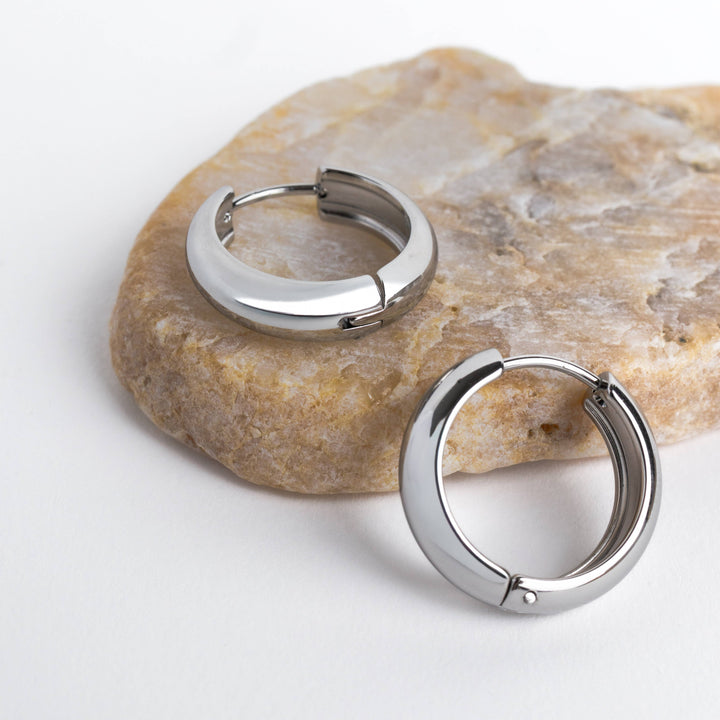 19mm Silver Everyday Hoops