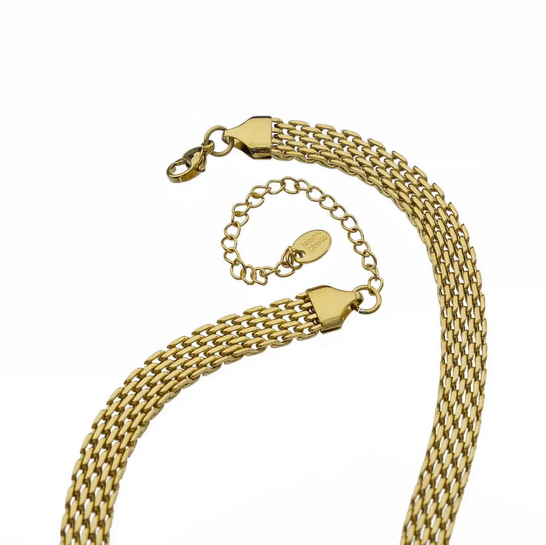 Waterproof Gold Braided Necklace