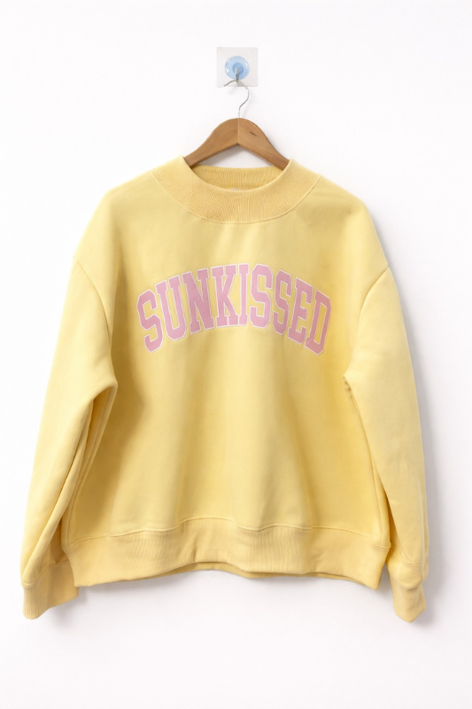 SUNKISSED Embroidered Mockneck Sweatshirt