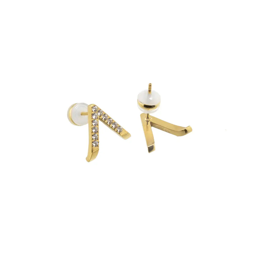 Diamond V Studs