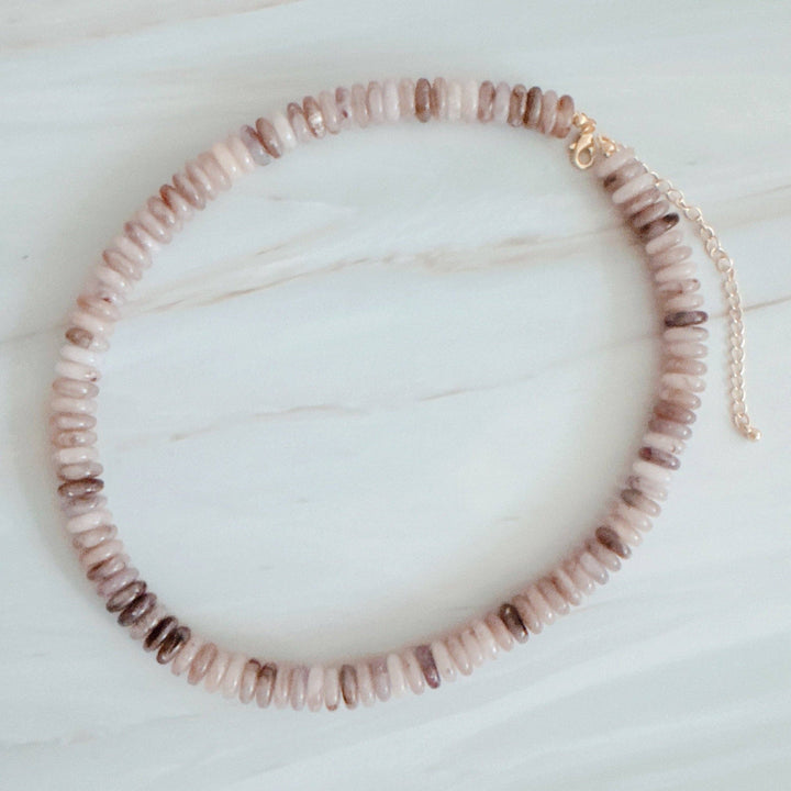 Blush & Earthy Canyon Natural Stone Beaded Necklace
