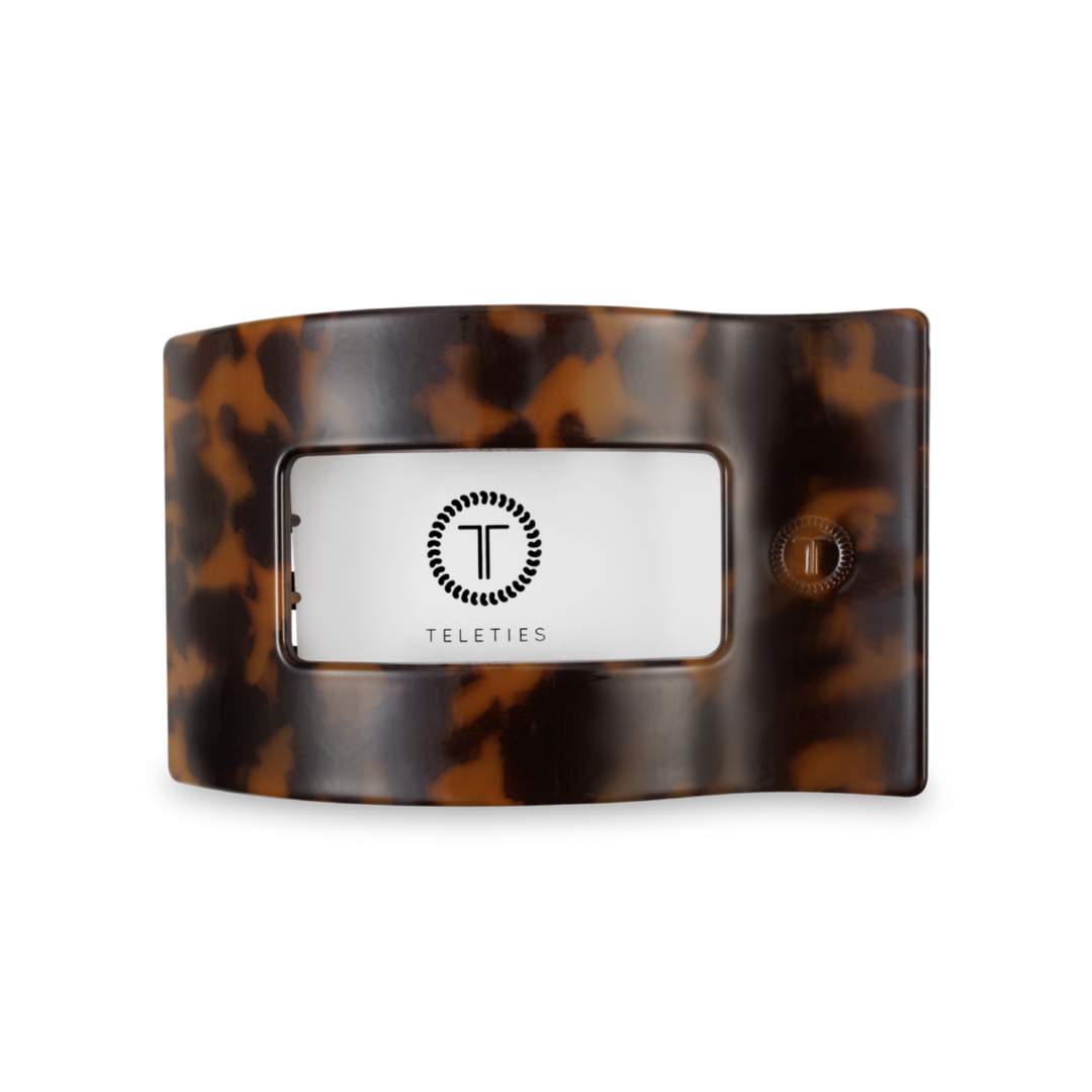Flat Rectangle Hair Clip | Medium | Tortoise