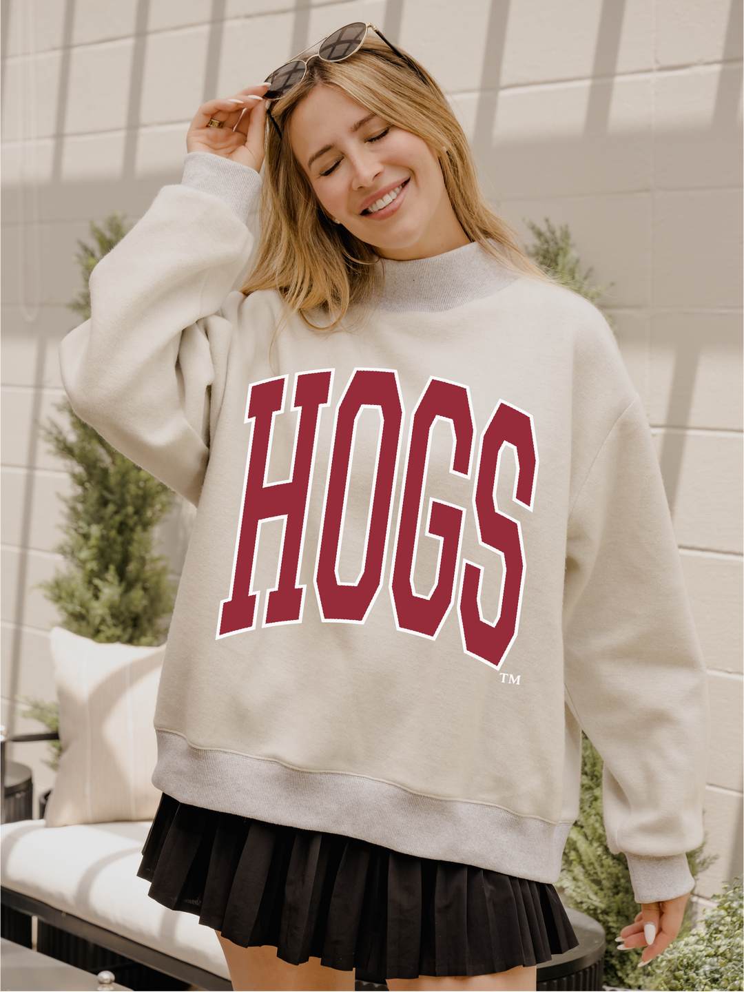 Arkansas Razorbacks DBL Tall Boy Reversible Mock Neck