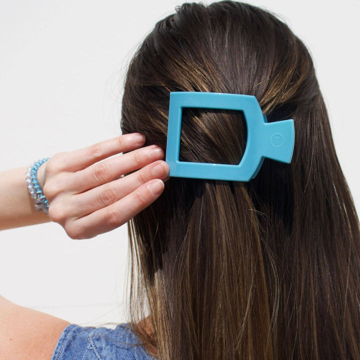 Flat Square Hair Clip | Medium | Summer Sky