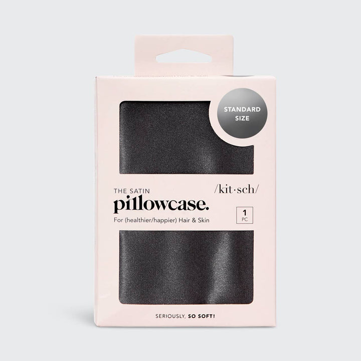 Standard Satin Pillowcase - Charcoal Grey