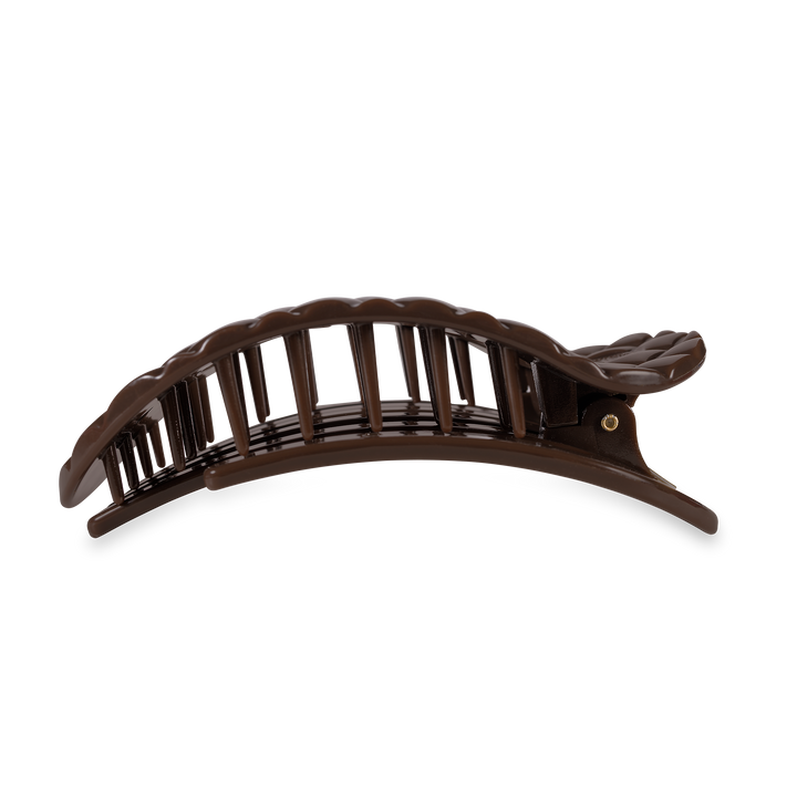 Flat Round Hair Clip | Large | Truly Taupe Quilted