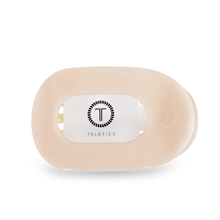 Round Flat Hair Clip | Small | Almond Beige