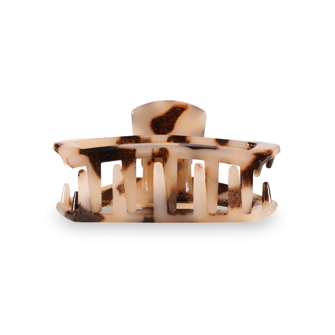 Open Blonde Tortoise Tiny Hair Clip