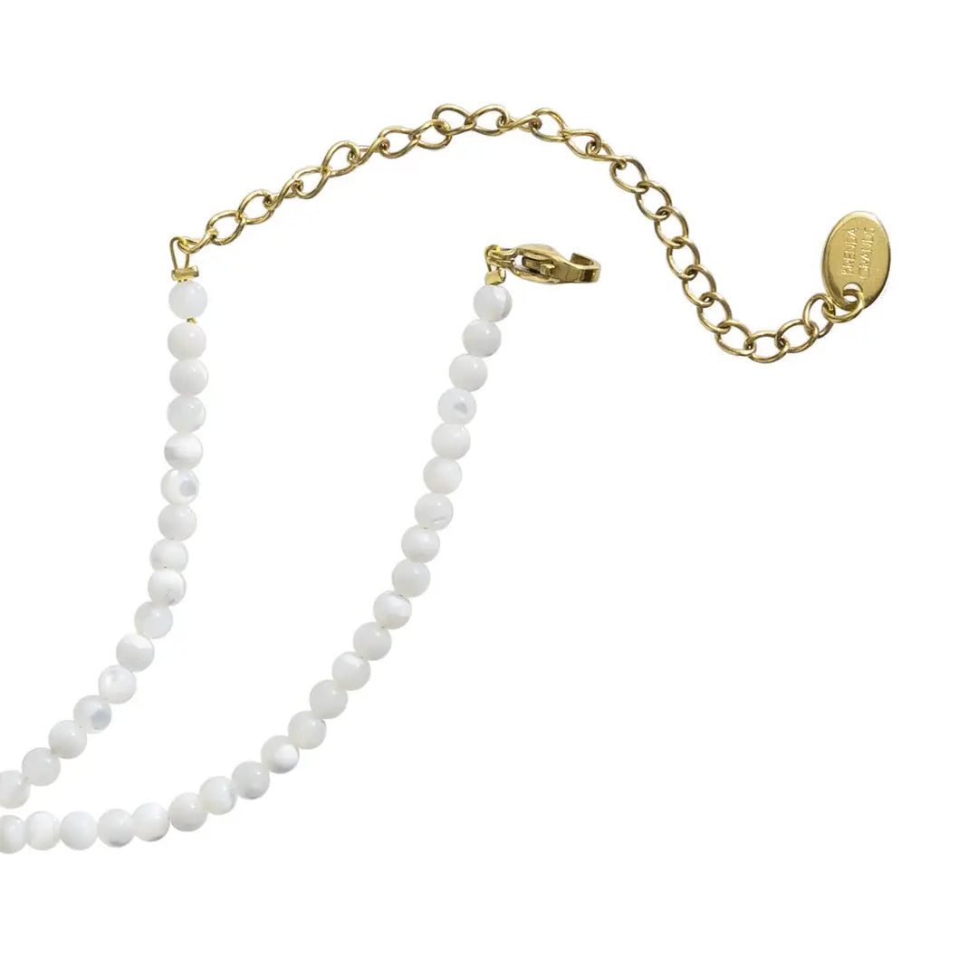 White Thin Pearls Necklace