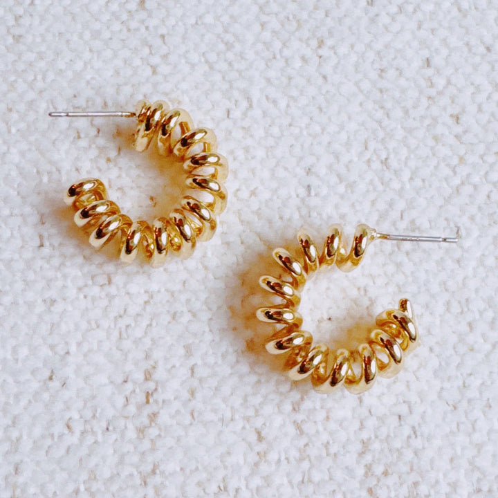 Curly Cord Hoop Earrings