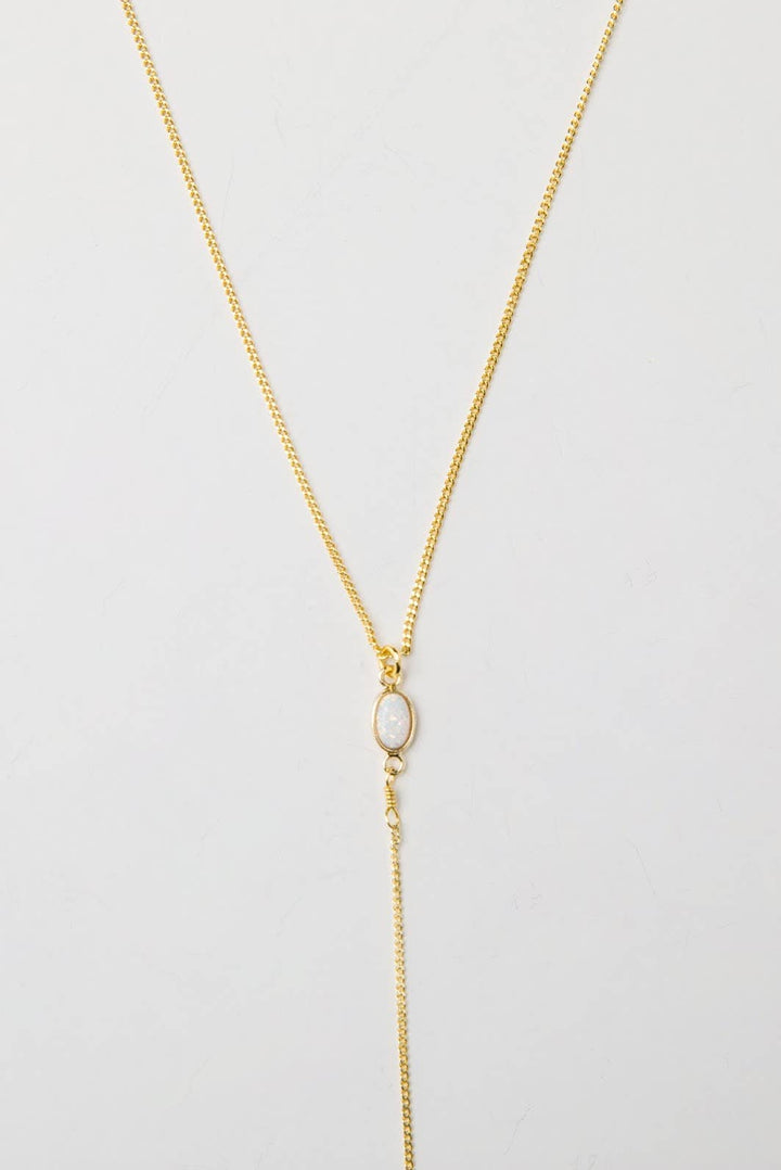 Opal Lariat Necklace