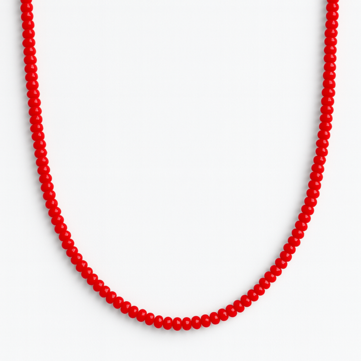 Perfect Red Beaded Necklace