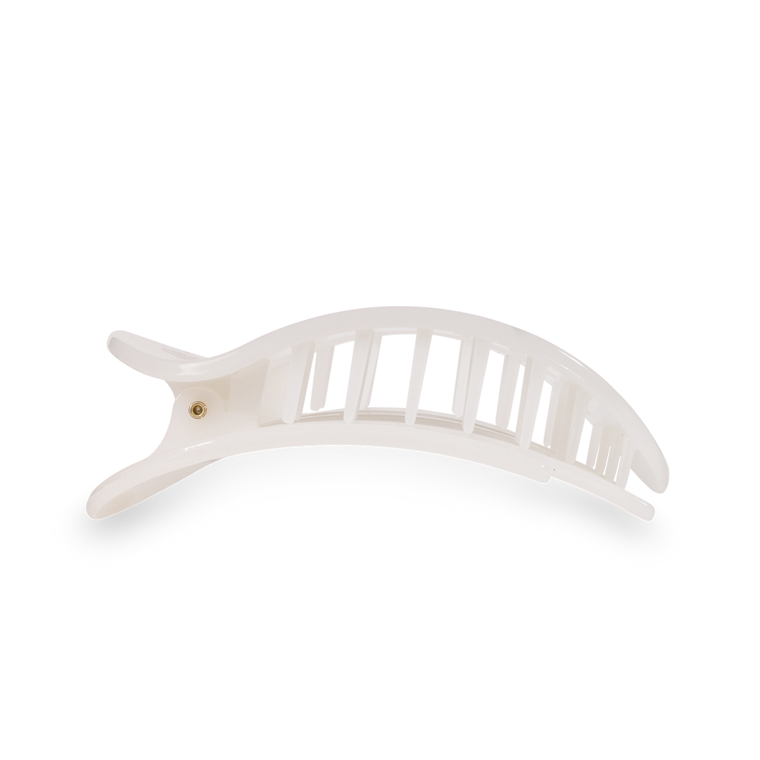Round Flat Hair Clip | Medium | Coconut White