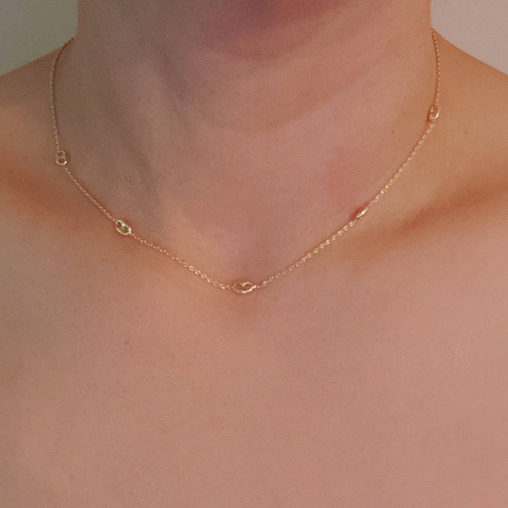 Petite Horse Bit Link Station Necklace