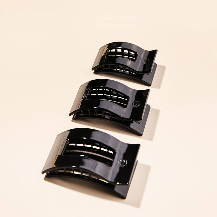 Flat Rectangle Hair Clip | Small | Jet Black