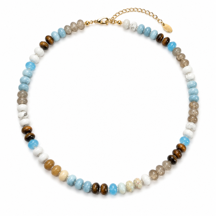 Color Garden Beaded Necklace – Natural Stone Beads Mix