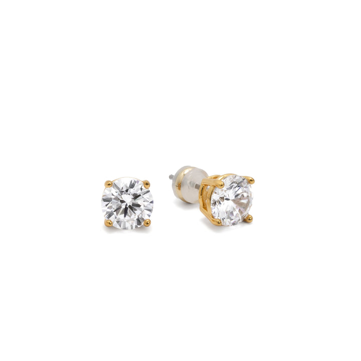 Demi-Fine 8mm Round Solitaire Stud Earrings