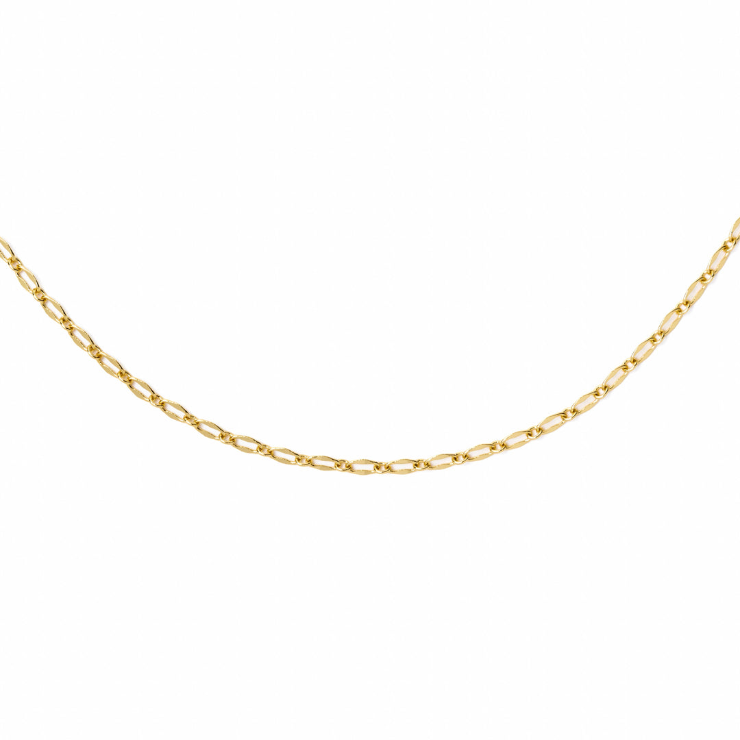 18K Gold Modern Paperclip Necklace