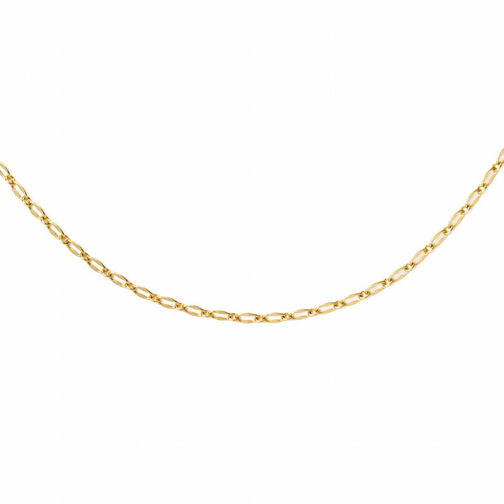 18K Gold Modern Paperclip Necklace
