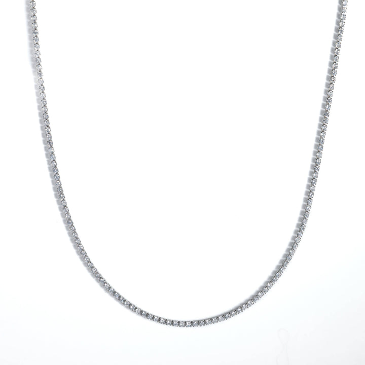 Tennis Choker Silver white diamond