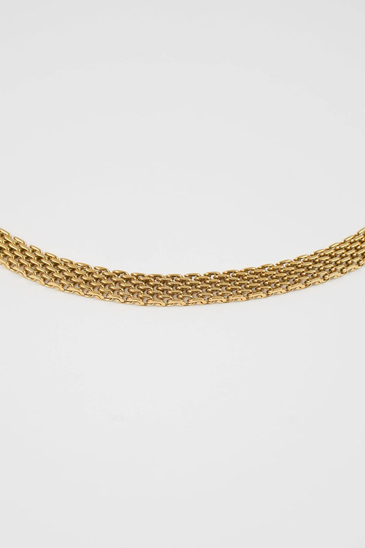 Waterproof Gold Braided Necklace