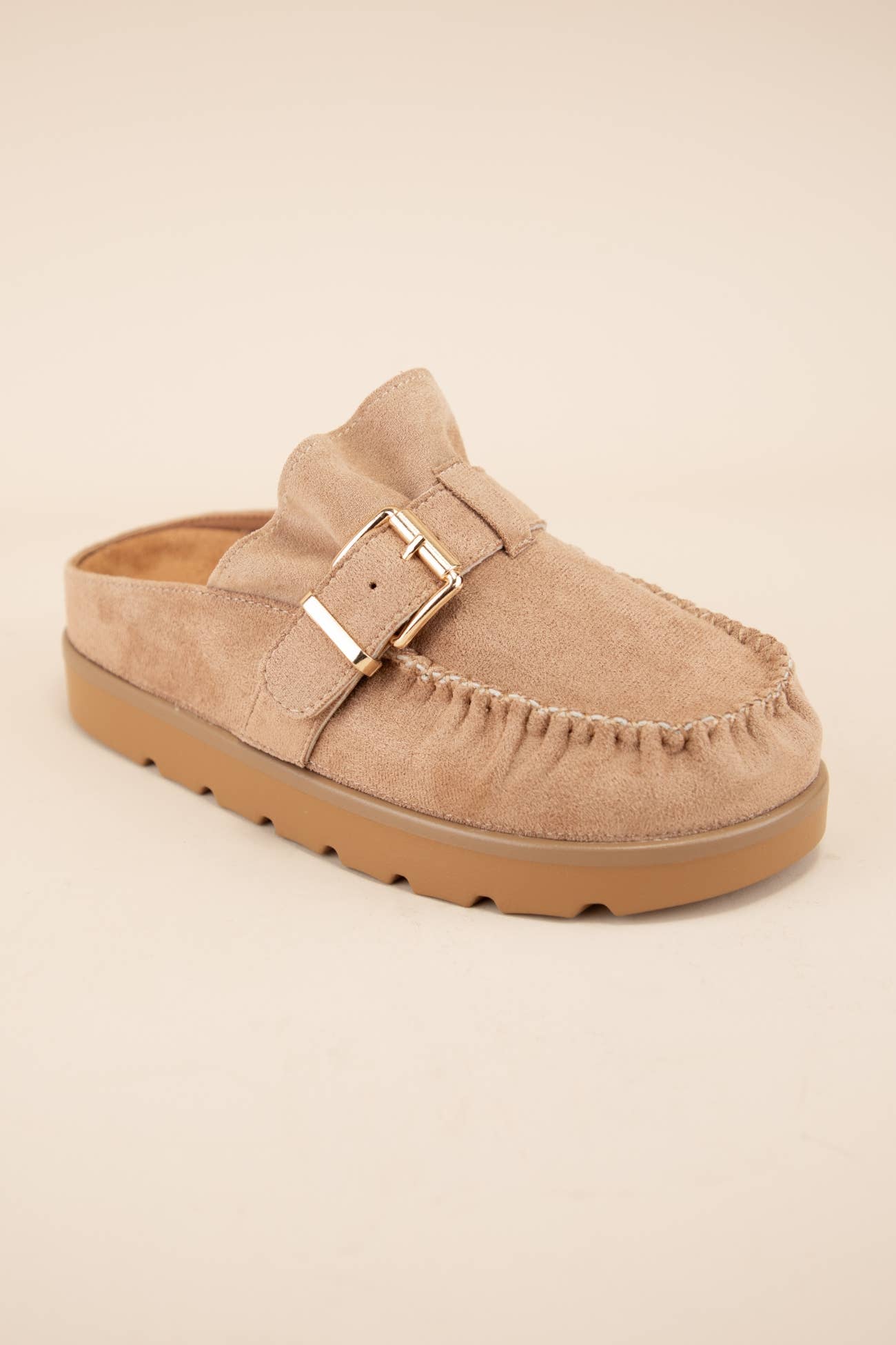 Slip-on Moccasin Mule - Taupe – Zen + Zeus Clothing Co.